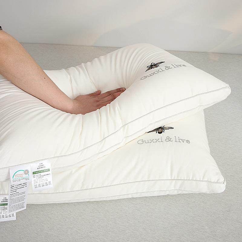 小蜜蜂全棉枕芯家用成人低枕纯棉枕芯 宿舍单人高枕学生中枕,淘宝优惠券,粉丝福利购,淘宝优惠卷