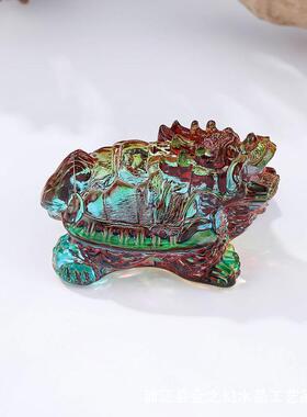 新品推荐琉璃龙龟 黄水晶风水龙龟家居小摆件龙龟摆件