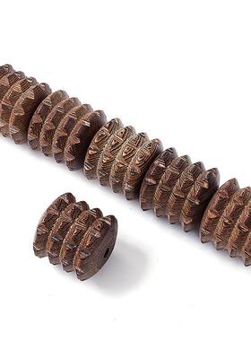 翅木瑜伽棒滚轮制新款齿木轮全身动按摩器按鸡摩棒5AFP轮6滚轮8轮