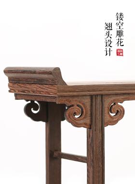 红木雕刻工艺品如意摆件底座鸡翅木质实木制小佛像奇石头把玩托架
