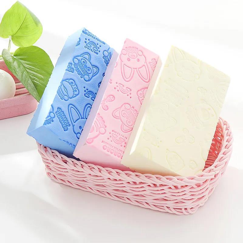 3块宝宝无痛压花搓泥海绵 儿童搓澡神器 搓灰搓泥不疼 - 图3