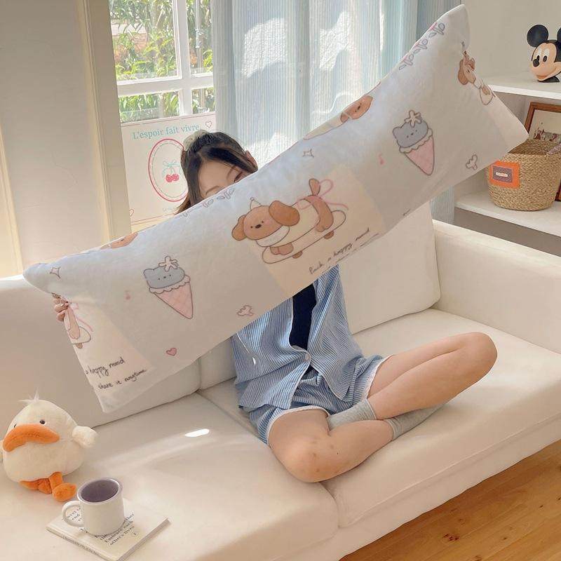 ins小清新牛奶绒长枕头家用沙发床头靠枕成人侧睡夹腿抱枕可拆卸,淘宝优惠券,粉丝福利购,淘宝优惠卷