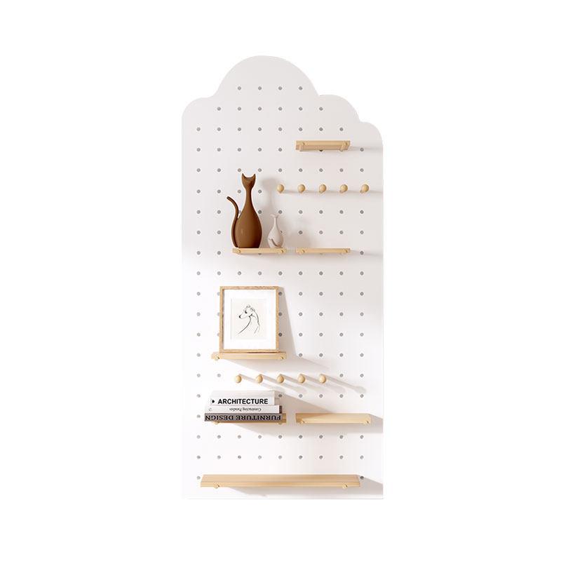 Solid wood hole board custom wall storage rack entry entrance wall partition wooden storage shelf hanging board display