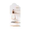 Solid wood hole board custom wall storage rack entry entrance wall partition wooden storage shelf hanging board display