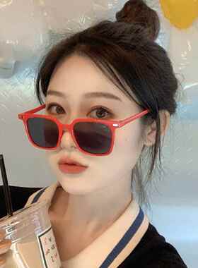 2021韩版潮流方框太阳镜时尚海洋片米钉墨镜个性男女跨境太阳眼镜