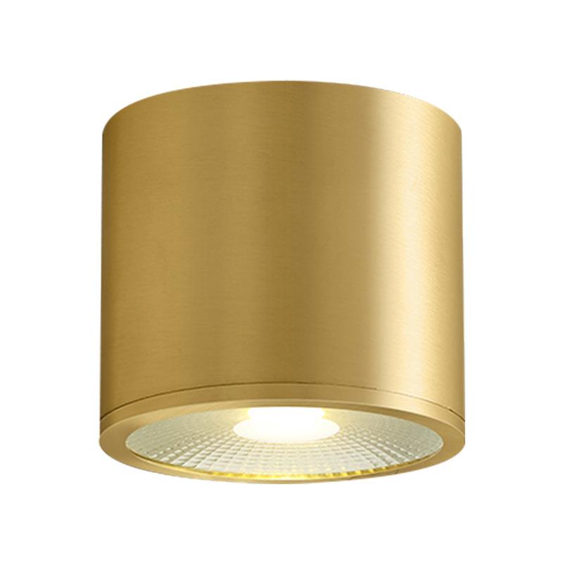 All-copper surface-mounted downlights, no openings, living room ceiling lights, Nordic light luxury corridor, entrance aisle, ceiling led spotlights