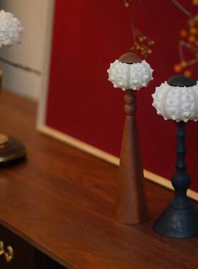 ES-A6464中古间老钱风贝壳装饰摆件板酒店书房样书桌装书柜创意海