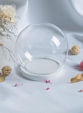微景观玻璃罩昆虫标本展示盒永生花防尘罩透明罩子球形蛋糕装饰