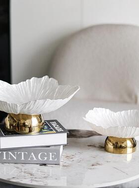 轻奢样创意花瓣果装盘组合摆MDN件板房店收纳盘零食糖果干果盘饰