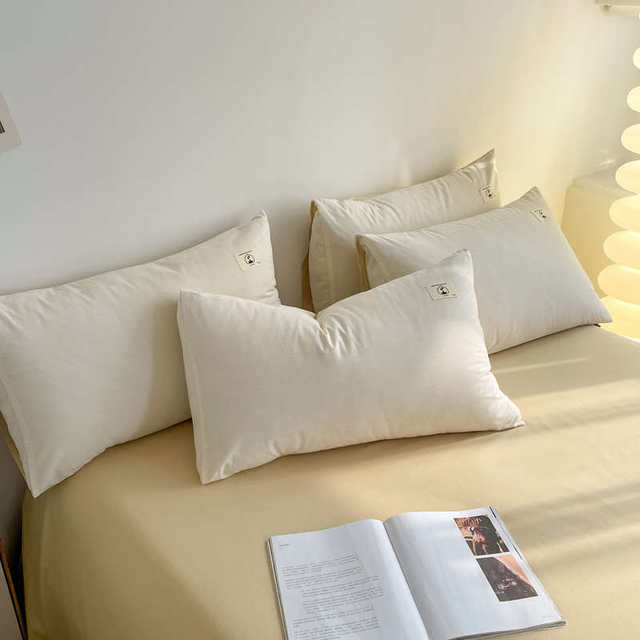 Simple four-piece set 100 pure cotton Class A full cotton sheets, bedding covers, bedding, bedding, dormitory three-piece set 4