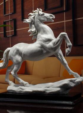 东方泥土《锦绣前程》陶瓷马摆件 家居客厅雕塑工艺品办公室桌面