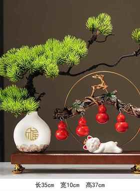 高档简约新家摆件招财猫居摆件平安喜乐小乔迁居礼品办公室桌面摆