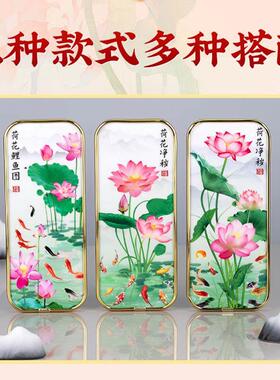 荷花鲤鱼图卫生间九鱼牌厨房厕所相邻厕所在西北防水室内装饰贴画