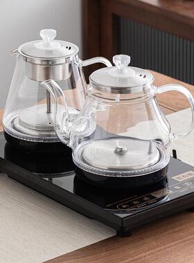 底部双上水带灯电热烧水壶抽水茶台All泡茶桌专用嵌入式煮茶炉