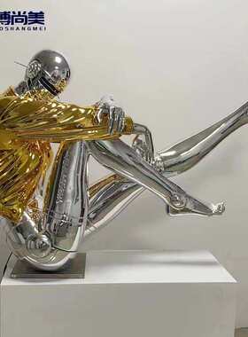 机器姬装饰摆件电镀彩色酒店前台灯饰样板间艺术装饰灯装饰品