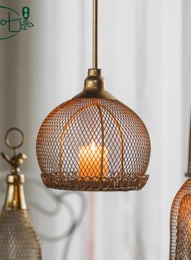 摩洛哥仿古家居烛台摆件影楼装饰道具鸟笼吊灯欧式铁艺镂空蜡烛台