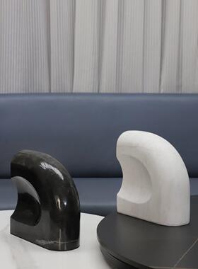 欧式创形意大石扇0897摆件客玄关卧室客厅茶几电视柜样理板家房居