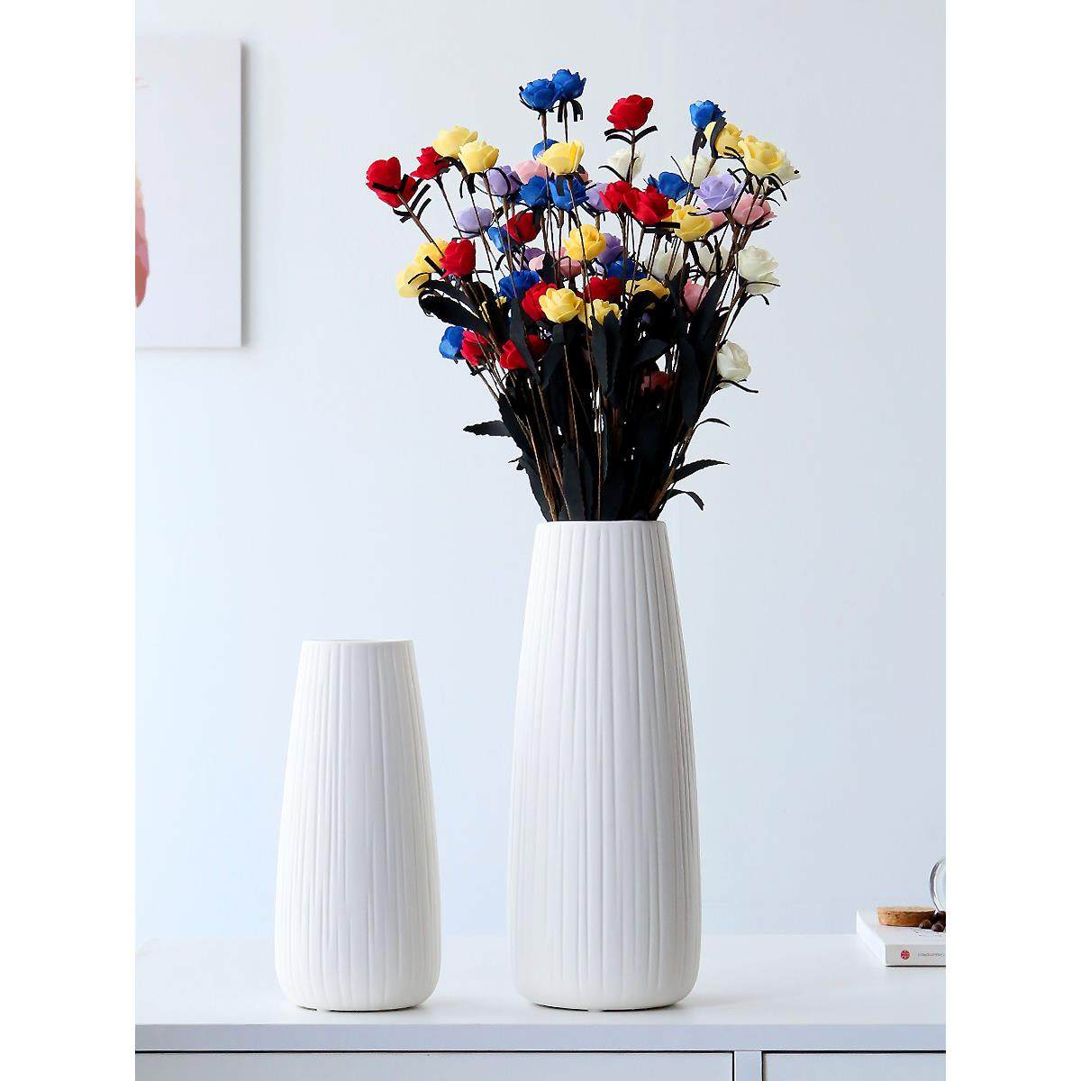 简约现代陶瓷花瓶客厅创意插花花器家居样板房博古架装饰摆件北欧,淘宝优惠券,粉丝福利购,淘宝优惠卷