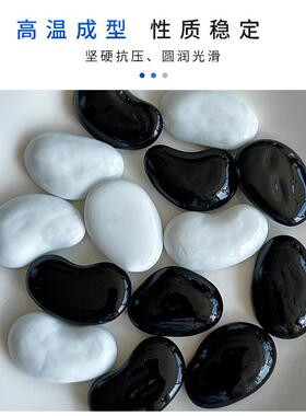 厂家黑白鹅卵石石头画造景铺路铺面用现货园林地砖马赛克装饰