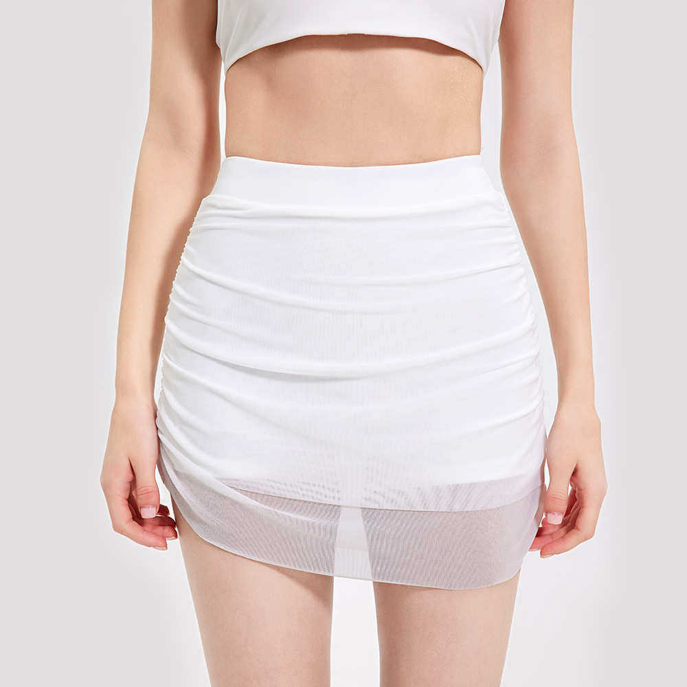 夏季新款瑜伽运动短裙显瘦运动训练短裙假两件防走光半身网纱裙裤,淘宝优惠券,粉丝福利购,淘宝优惠卷