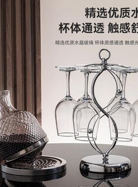 轻奢高档红酒杯杯架摆件现代家居饰品饭厅高脚杯醒酒器酒柜装饰品
