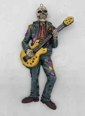 新款万圣节迷你树脂骷髅人物哥特式家居装饰树脂工艺品挂件