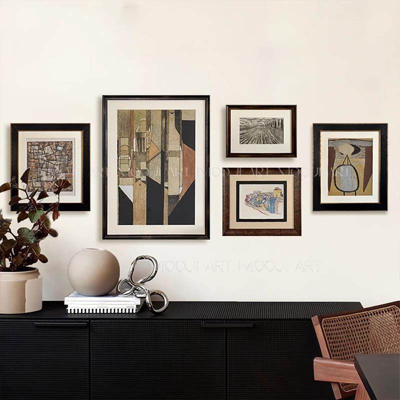 中古风抽象艺术装饰画现代玄关客厅组合挂画卧室高级感设计师挂画,淘宝优惠券,粉丝福利购,淘宝优惠卷