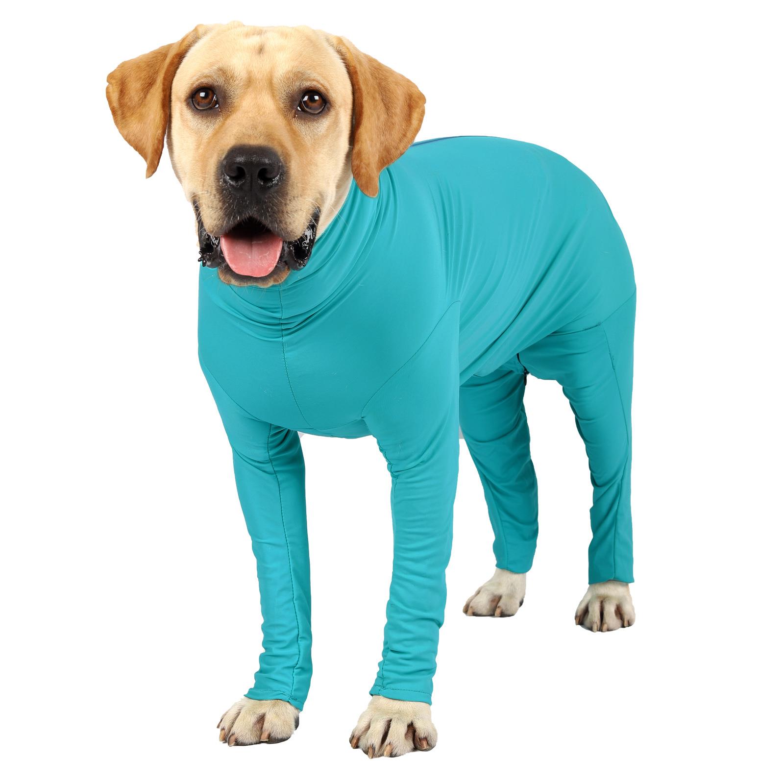 Cross-border dog full-coverage ice silk dog zipper style yoga wear sportswear anti-shedding dog wear for large dogs