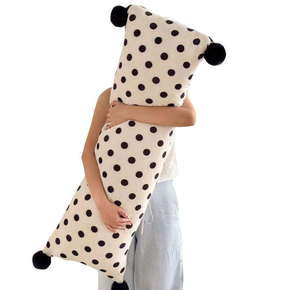 ins奶油风毛球牛奶绒长条抱枕床上卧室睡觉夹腿靠枕客厅沙发靠垫,淘宝优惠券,粉丝福利购,淘宝优惠卷