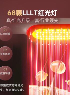 医能量红光生髪梳LLLT红光微电流按摩梳电动健梳子导液生髪仪育发