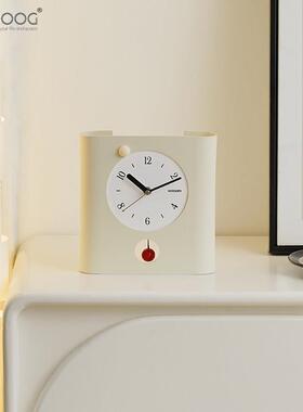EMITDOOG玄关摆放式时钟摆件客厅家居办公桌面创意钟表装饰品
