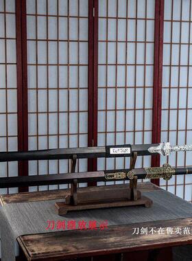 宝剑架大号镇宅鸡翅木兵器架实木刀架客厅摆件桌面剑托多层展览架