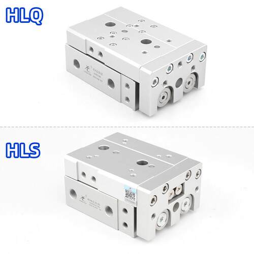 星辰气动精密滑台气缸HLS6/HLQ8/12/16/20/25-10X20X30X40X50*75S - 图2