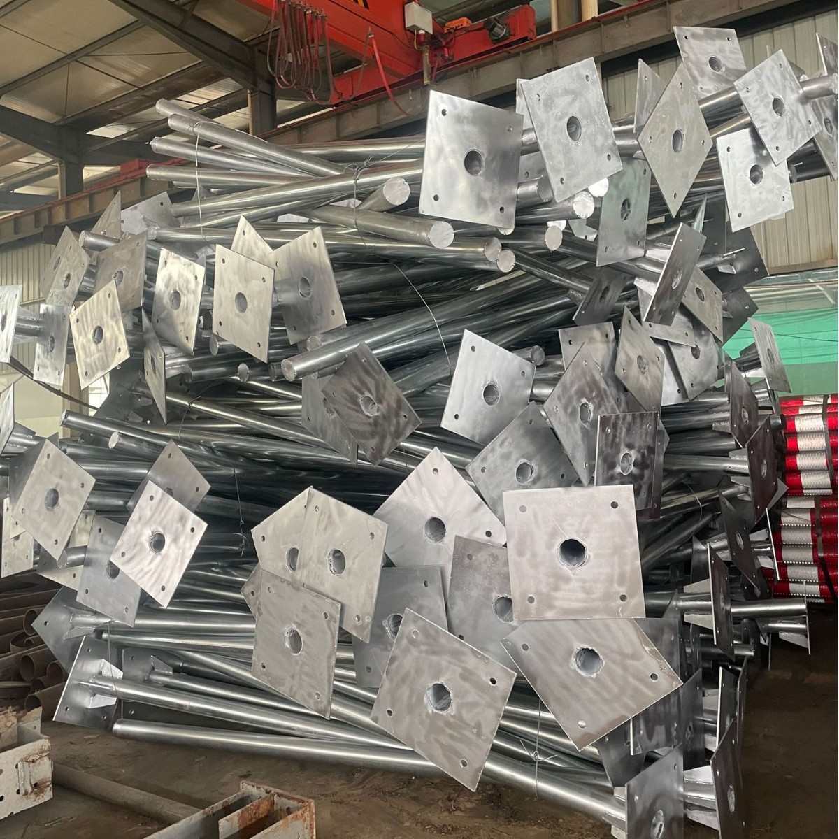 道路交通标志杆加筋法兰底座热镀锌标杆单柱悬臂式门架式标杆厂家 - 图3