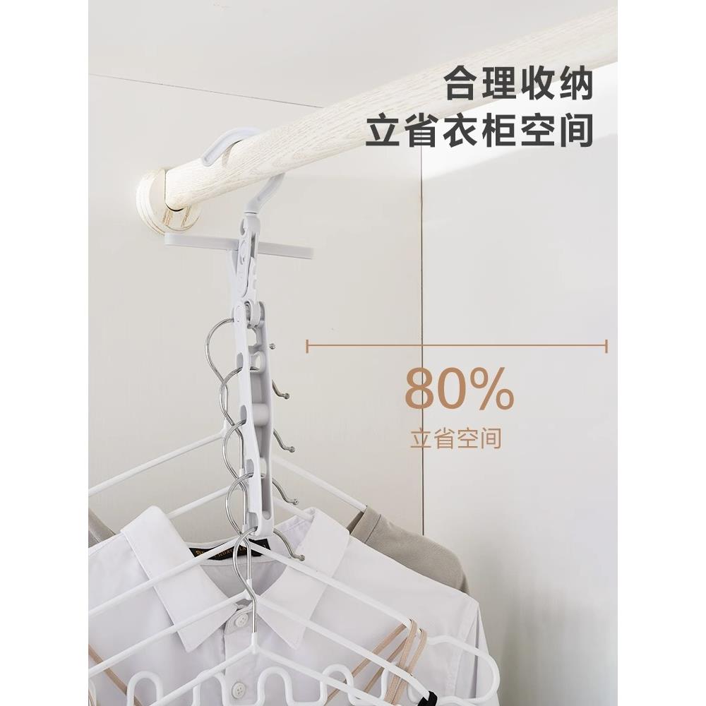 五孔折叠衣架旅行便携式宿舍挂衣服酒店出差旅游室内晾衣挂钩神器 - 图2