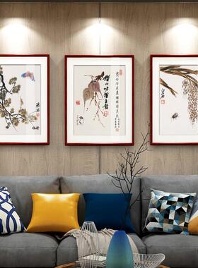 齐白石装饰画国画新中式客厅沙发背景墙壁画餐厅饭厅卧室玄关王涛