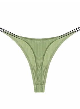 Cotton women's sexy T pants thin belt thong