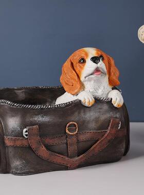 可爱小狗狗桌面摆件汪汪小分队卡通动物汽车内车载摆饰树脂工艺品