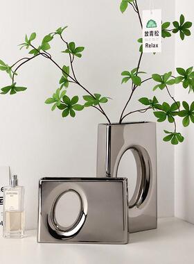 轻型豪华客厅酒柜艺术装饰品镀银不锈钢彩色暴力熊桌面入口碎片存