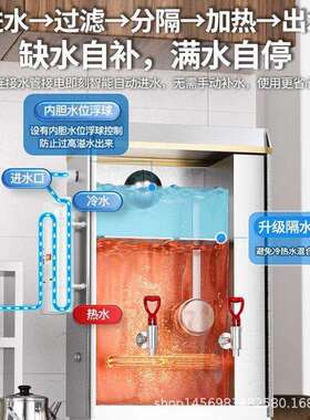 三鼎全自动电热开水器商用烧水桶开水机车间饮水机热水机水壶过滤