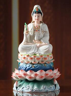 陶瓷水浪莲花底座观音菩萨佛像供座台增高底座神像加高供佛莲花座
