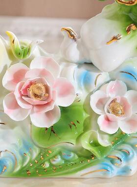 中式葫芦摆件白菜装饰品陶瓷客厅电视柜酒柜工艺礼品摆饰创意结婚