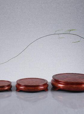 木底选座大木底座小3个型号葫芦座花瓶可用2色可通用底中大气高端