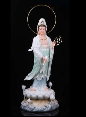 西方三圣佛像合成汉白玉石阿弥陀佛观音菩萨大势至神像居家摆件