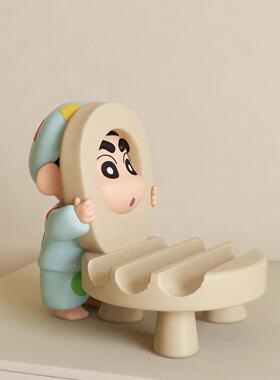 2025新款蜡笔小新睡衣创意手机平板支架通用房间桌面装饰摆件礼品
