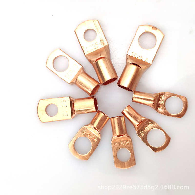 货源 130pcs盒装开口铜鼻子SC窥口端子组合电缆铜接线裸端子 - 图0