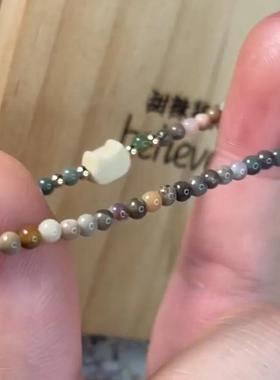 小红书同款趣味小花猫串珠手链