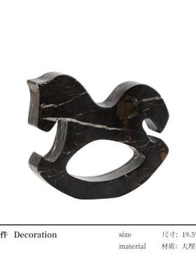 现代轻奢大理石几何艺术装饰摆设客厅电视柜高级感样板房抽象摆件