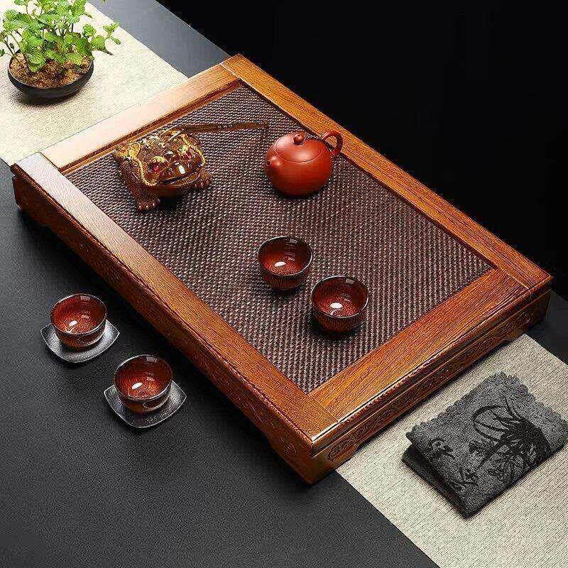 Tea mat, tea tray, special leaf slag mat, waterproof bamboo tea table, tea mat, kung fu tea set accessories, tea mat