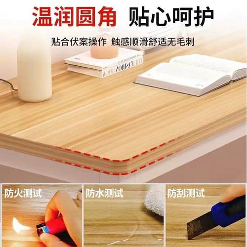 电脑桌实木长条桌卧室靠墙床尾桌极窄阳台桌子简易学生书桌床边桌 - 图0